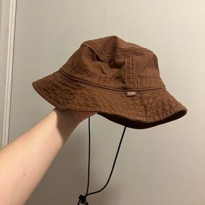 Tna Brown Bucket Hat with Chin Strap